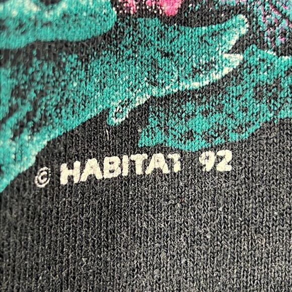 🐠 True Vintage 1992 HABITAT “Complete Wraparound Graphics” Crewneck Sweatshirt - Picture 4 of 10